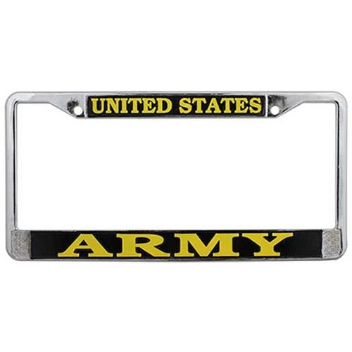 UNITED STATES ARMY Metal Chrome License Plate Frame U.S. Army