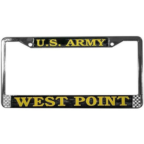 U.S. ARMY WEST POINT Metal Chrome License Plate Frame United States Army West Point