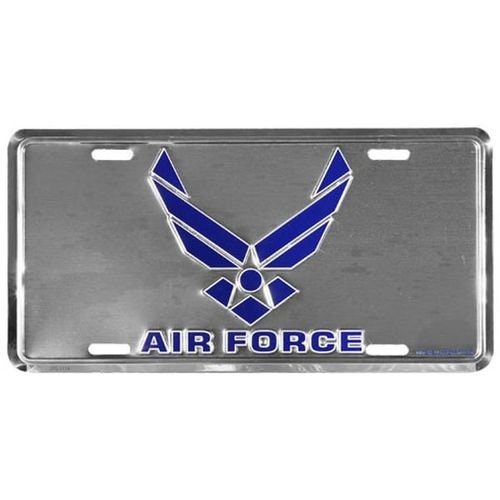 AIR FORCE Hap Arnold Wings Metal License Plate - Military Vet Veteran - Usaf United States Air Force Hap Arnold Wings Logo