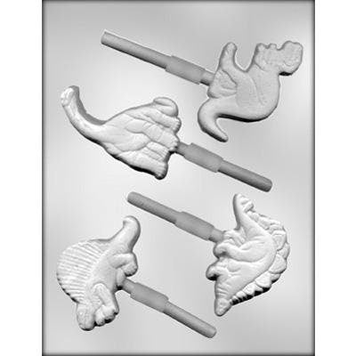 DINOSAUR Sucker Chocolate Candy Mold -- Tyrannosaurus Rex Stegosaurus Triceratops