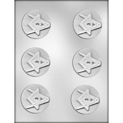 MASONIC MINTS Chocolate Candy Mold -- Freemason Mason Square and Compass Craft Supply