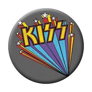KISS Band Logo Star Banners Pinback Button Badge - Rock Band Logo - Round 1.25" Button