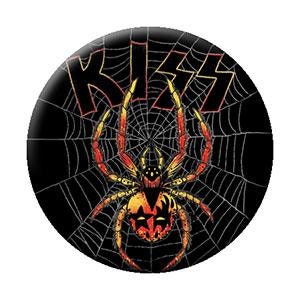KISS Band Spider Pinback Button Badge - Rock Band Logo - Round 1.25" Button