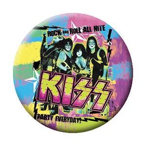 KISS Band Party Everyday Pinback Button Badge - Rock Band Logo - Round 1.25" Button Craft Supply