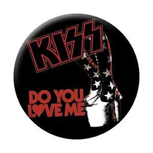 KISS Band Do You Love Me Pinback Button Badge - Rock Band Logo - Round 1.25" Button