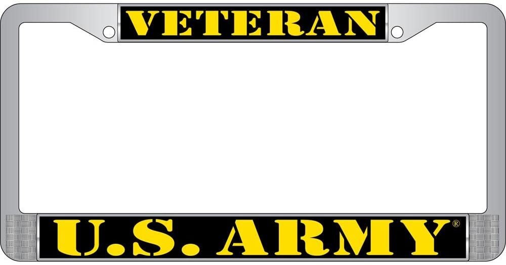 U.S. ARMY VETERAN Metal License Plate Frame - United States Army Vet Infantry Retired