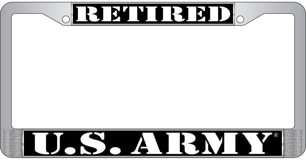 U.S. ARMY Retired Metal License Plate Frame - United States ARMY Veteran Craft Supply