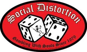 SOCIAL DISTORTION Dice Sticker Decal - Rock Band Gambling With Souls