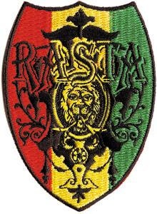RASTA Shield Rastafari Reggae - Embroidered Patch Applique Rasta Lion