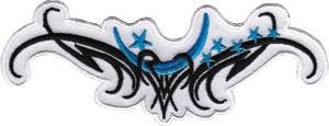 BLUE MOON & STARS Tribal Patch - Tattoo Design Embroidered Patch Applique