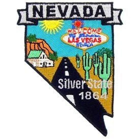 NEVADA State Map Embroidered Patch Applique - USA United States of America Patch