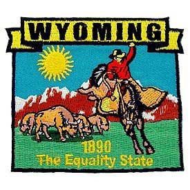 WYOMING State Map Embroidered Patch Applique - USA United States of America Patch Craft Supply