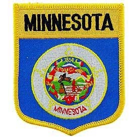 MINNESOTA State Shield Embroidered Patch Applique - USA United States of America Patch