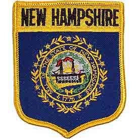 NEW HAMPSHIRE State Shield Embroidered Patch Applique - USA United States of America Patch