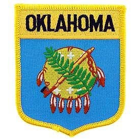 OKLAHOMA State Shield Embroidered Patch Applique - USA United States of America Patch