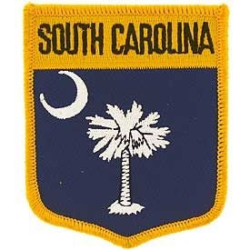 SOUTH CAROLINA State Shield Embroidered Patch Applique - USA United States of America Patch Craft Supply