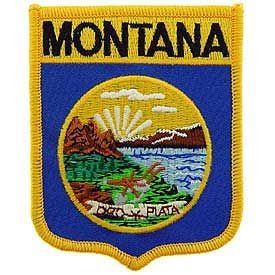 MONTANA State Shield Embroidered Patch Applique - USA United States of America Patch Craft Supply