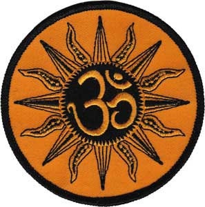 Zen OM Sun - Embroidered Patch Applique Meditation Yoga Om Symbol