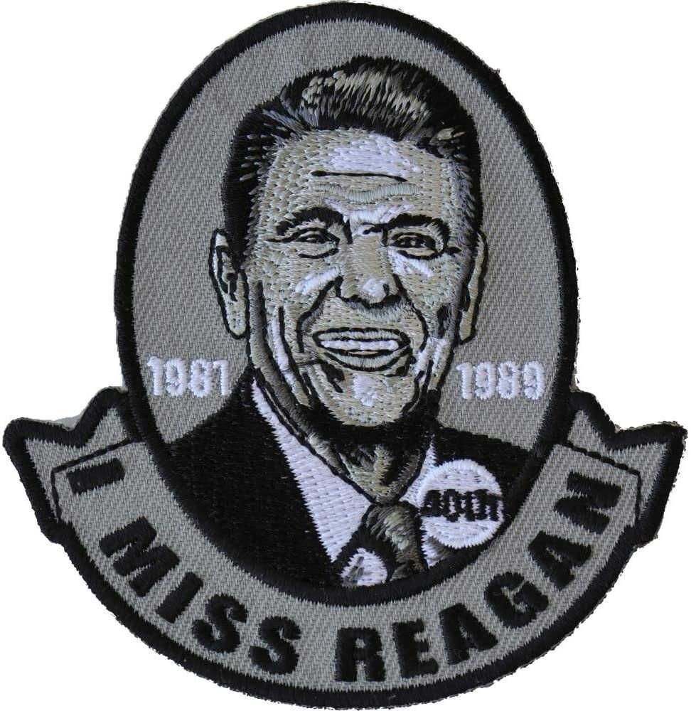I MISS REAGAN Patch - Embroidered Patch Appliqué Ronald Reagan 40th President Presidential
