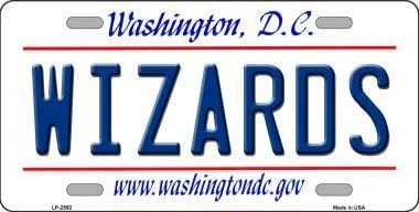 WIZARDS Washington D.C. State Background Metal License Plate Sign Novelty Vanity
