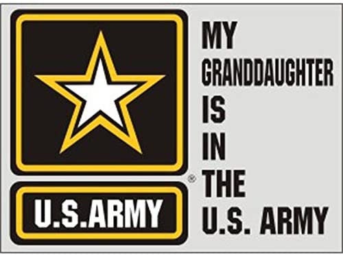 My Granddaughter Is In The U.S. ARMY Clear Decal Sticker - United States ARMY Clear Decal For Car Truck Window Vehicle Military Craft Supply