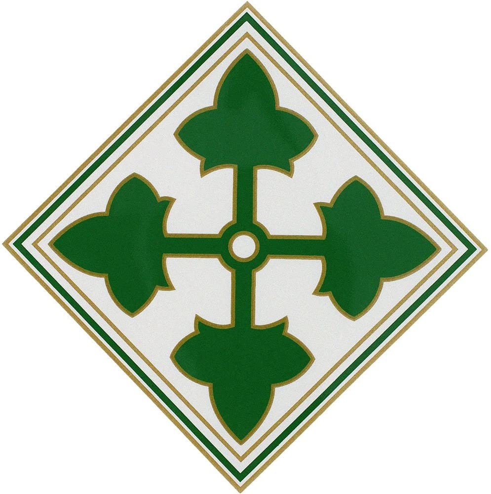 U.S. ARMY 4th Infantry Division Clear Decal Sticker - United States Army Clear Decal For Car Truck Window Vehicle Military Craft Supply
