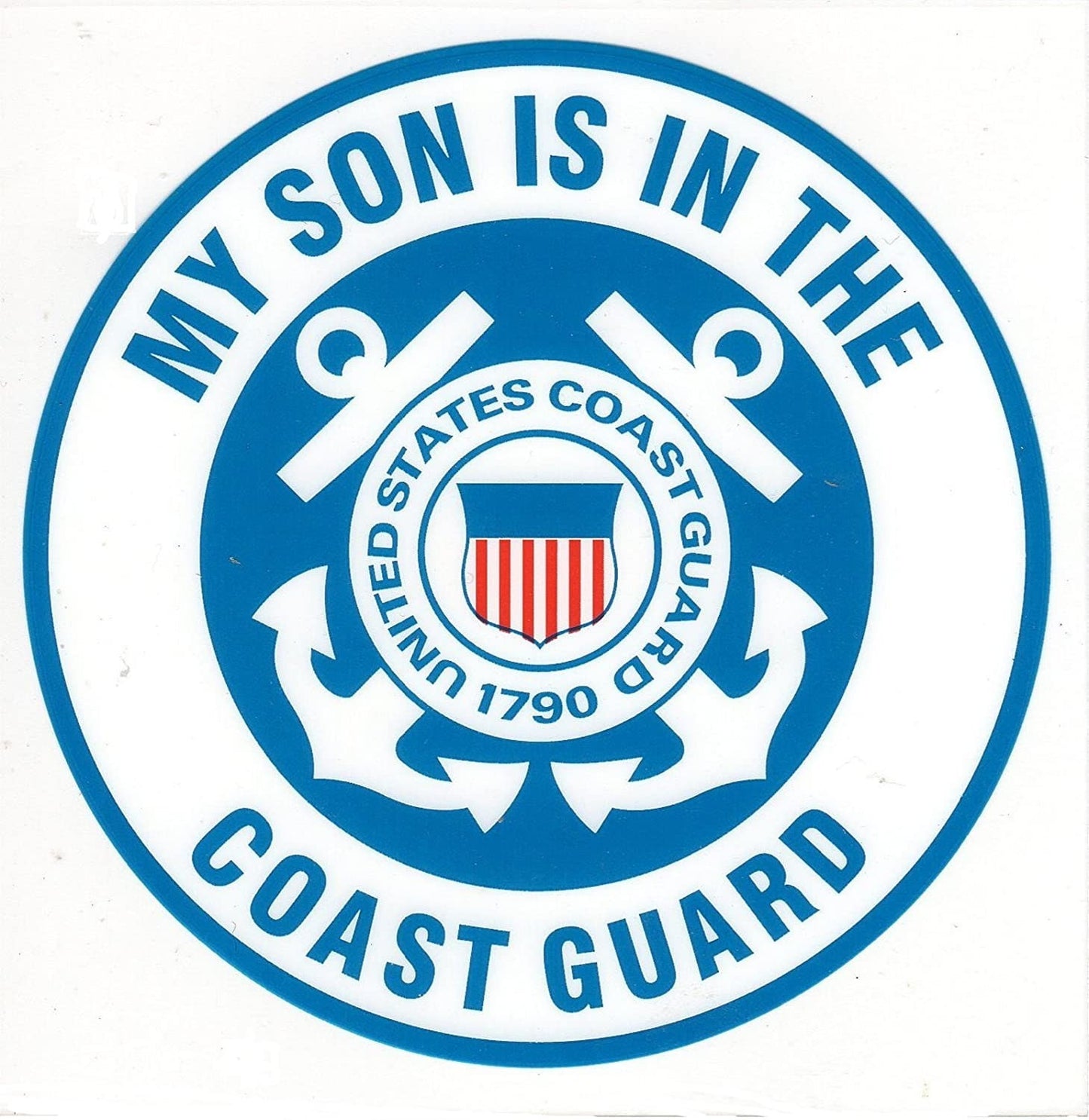 My Son is in the COAST GUARD Clear Decal Sticker - United States Coast Guard Clear Decal For Car Truck Window Vehicle Military