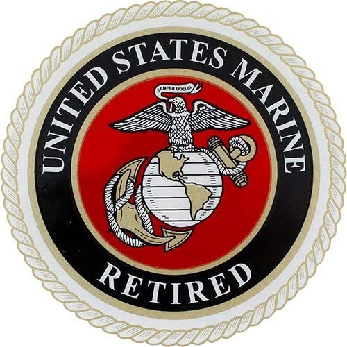 UNITED STATES MARINE Retired Clear Decal Sticker - United States Marine Corps Clear Decal For Car Truck Window usmc Military