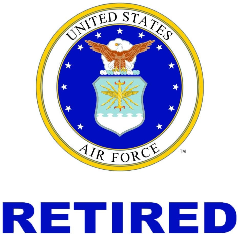 U.S. AIR FORCE Retired Clear Decal Sticker - United States Air Force Clear Decal For Car Truck Window Vehicle Military