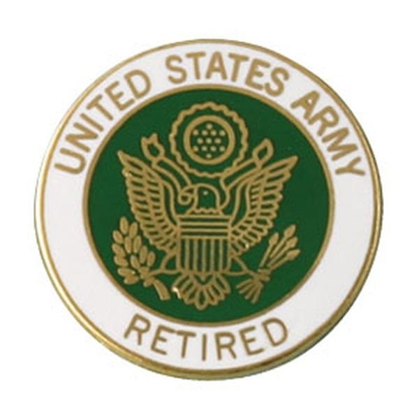 U.S. ARMY Retired Lapel Pin - United States Army Retired Enamel Pin for Backpack Tie Shirt Trading Button Pinback Craft Supply