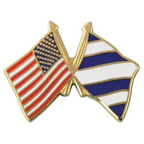 U.S. ARMY 3rd Infantry Division Crossed Flags Lapel Pin - American Flag Enamel Pin for Backpack Tie Shirt Trading Button Pinback