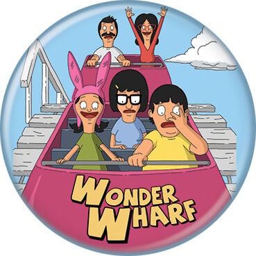 BOB'S BURGERS Pinback Button Badge - Wonder Wharf Comedy TV Cartoon Series - Round 1.25" Button Craft Supply
