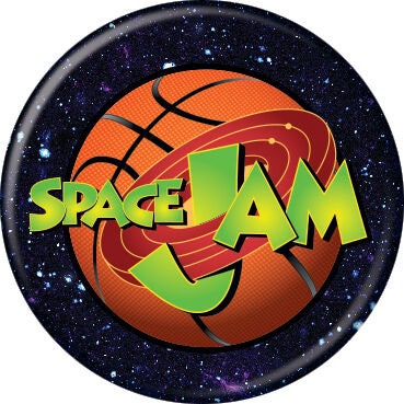 SPACE JAM Pinback Button Badge - Classic Movie Bugs Bunny Taz Looney Tunes - Round 1.25" Button