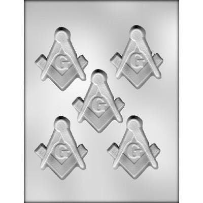 MASON EMBLEM Chocolate Candy Mold -- Freemason Masonic Square and Compass Craft Supply