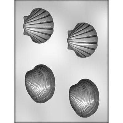 SEA SHELL Large Assortment Chocolate Candy Mold -- Ocean Seashell Aquatic