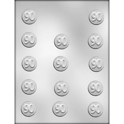 NUMBER 90 MINT Chocolate Candy Mold -- Anniversary Ninety 90th
