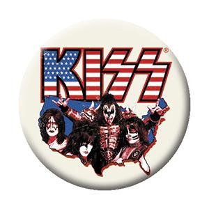 KISS Band Logo America Pinback Button Badge - Rock Band Logo - Round 1.25" Button Craft Supply