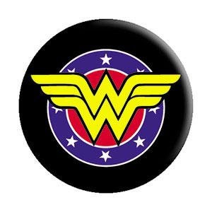 WONDER WOMAN Shield Logo Pinback Button Badge - DC Comics - Round 1.25" Button