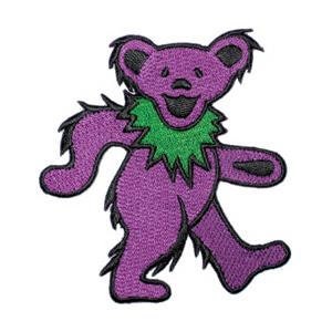 GRATEFUL DEAD Dancing Bear PURPLE Patch - Embroidered Rock Band Patch Applique