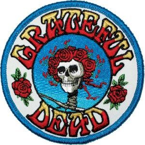 GRATEFUL DEAD Skull Rose Logo Patch - Embroidered Rock Band Patch Applique