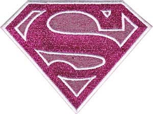SUPERGIRL Glitter Logo Patch - DC Comics Embroidered Patch Applique