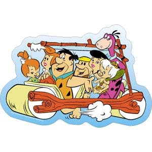FLINTSTONES Car Fred Barney Wilma Sticker Decal - Hanna-Barbera Animated Cartoon Craft Supply