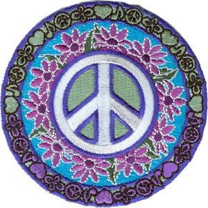 PEACE SIGN Love Music Patch - Hippie Retro Music Embroidered Patch Applique