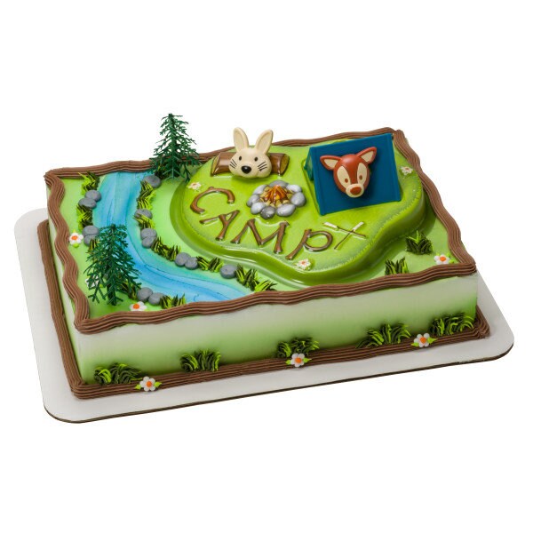 CAMPING Adventure Cake Topper Tent Campsite Deer Cake Decoration Decoset Birthday