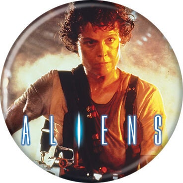 ALIEN Ripley Pinback Button Badge - Classic Horror Movie! Sigourney Weaver - Round 1.25" Button