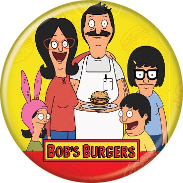 BOB'S BURGERS Pinback Button Badge - Belcher Family Comedy TV Cartoon Series - Round 1.25" Button Craft Supply