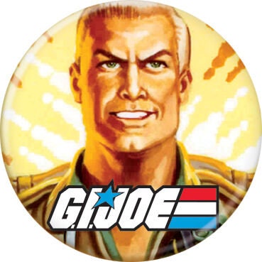GI JOE Duke Pinback Button Badge - Classic TV Cartoon Series All American Hero! - Round 1.25" Button