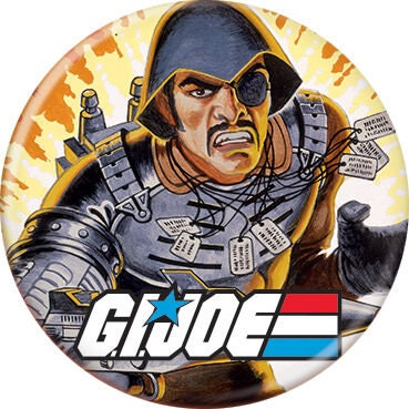 GI JOE Major Bludd Pinback Button Badge - Classic TV Cartoon Series All American Hero! - Round 1.25" Button
