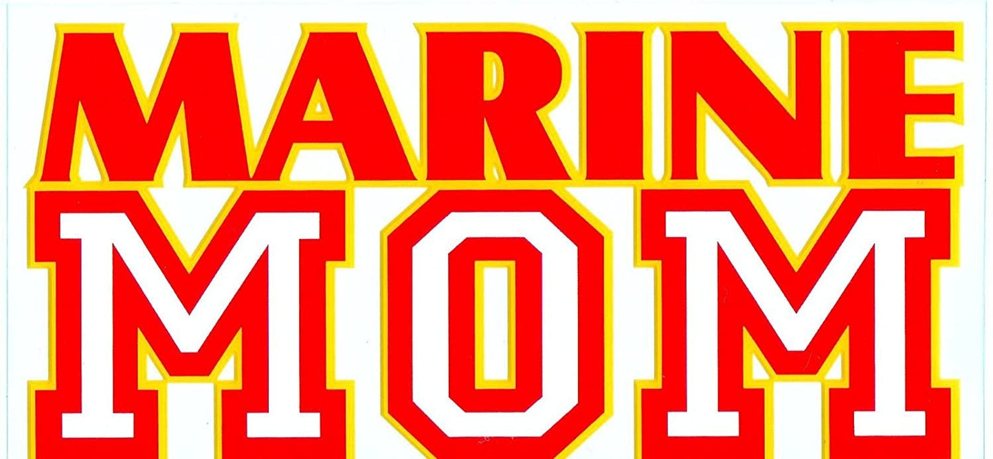 MARINE MOM Clear Decal Sticker - United States Marines Clear Decal For Car Truck Window Vehicle Military USMC