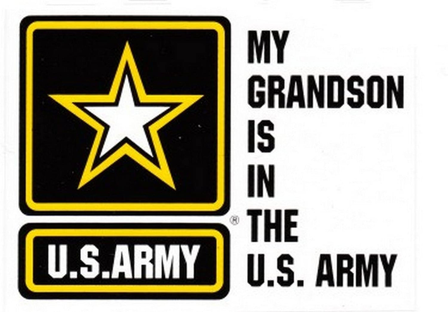 My Grandson Is In The U.S. ARMY Clear Decal Sticker - United States ARMY Clear Decal For Car Truck Window Vehicle Military Craft Supply